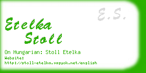 etelka stoll business card